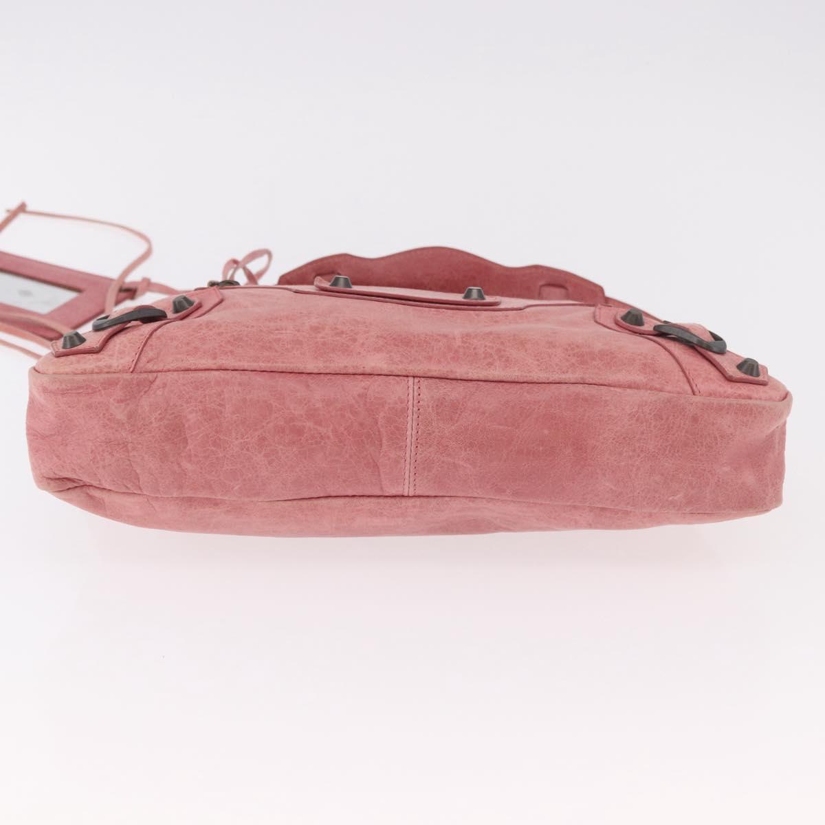 BALENCIAGA The First Hand Bag Leather 2way Pink 103208 Auth 185362V