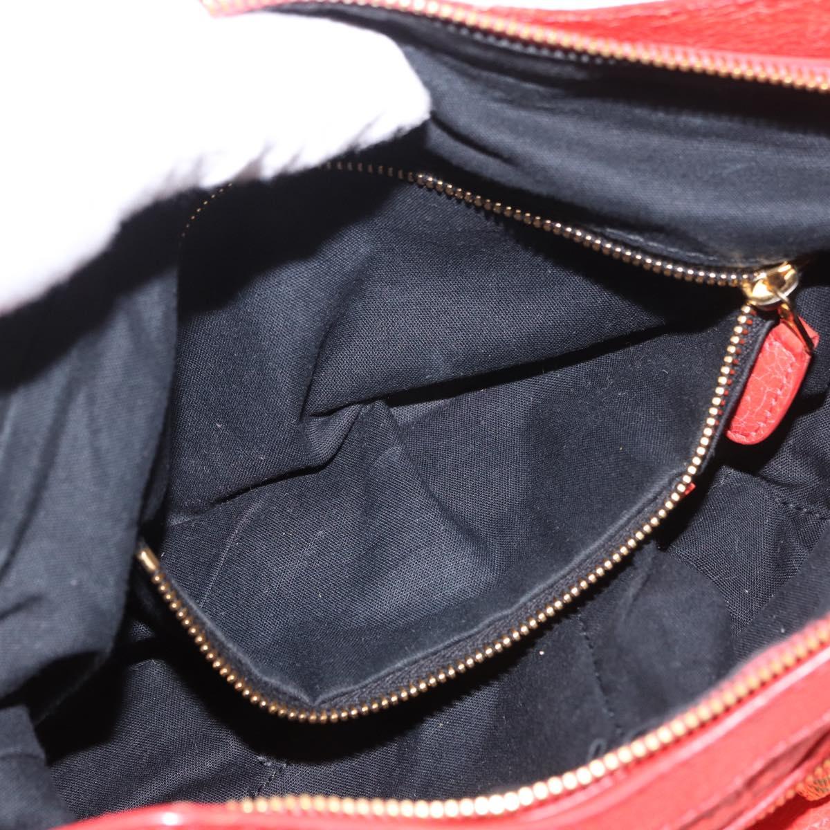 BALENCIAGA The First Hand Bag Leather 2way Orange Gold 285433 Auth 185363V