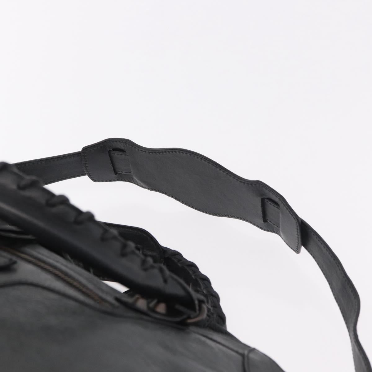 BALENCIAGA The City Hand Bag Leather 2way Black 115748 Auth 185364SAM