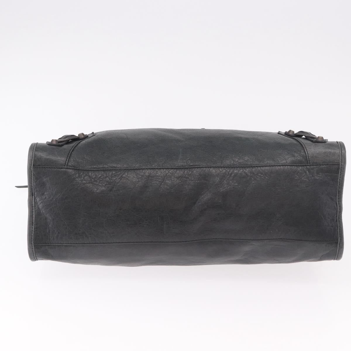 BALENCIAGA The City Hand Bag Leather 2way Black 115748 Auth 185364SAM