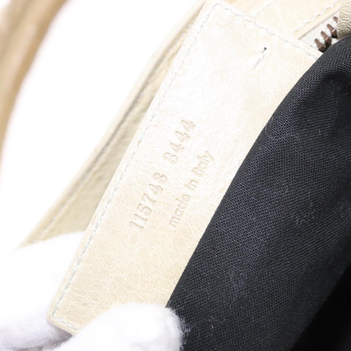 BALENCIAGA The City Hand Bag Leather 2way Ivory 115748 Auth 185365V