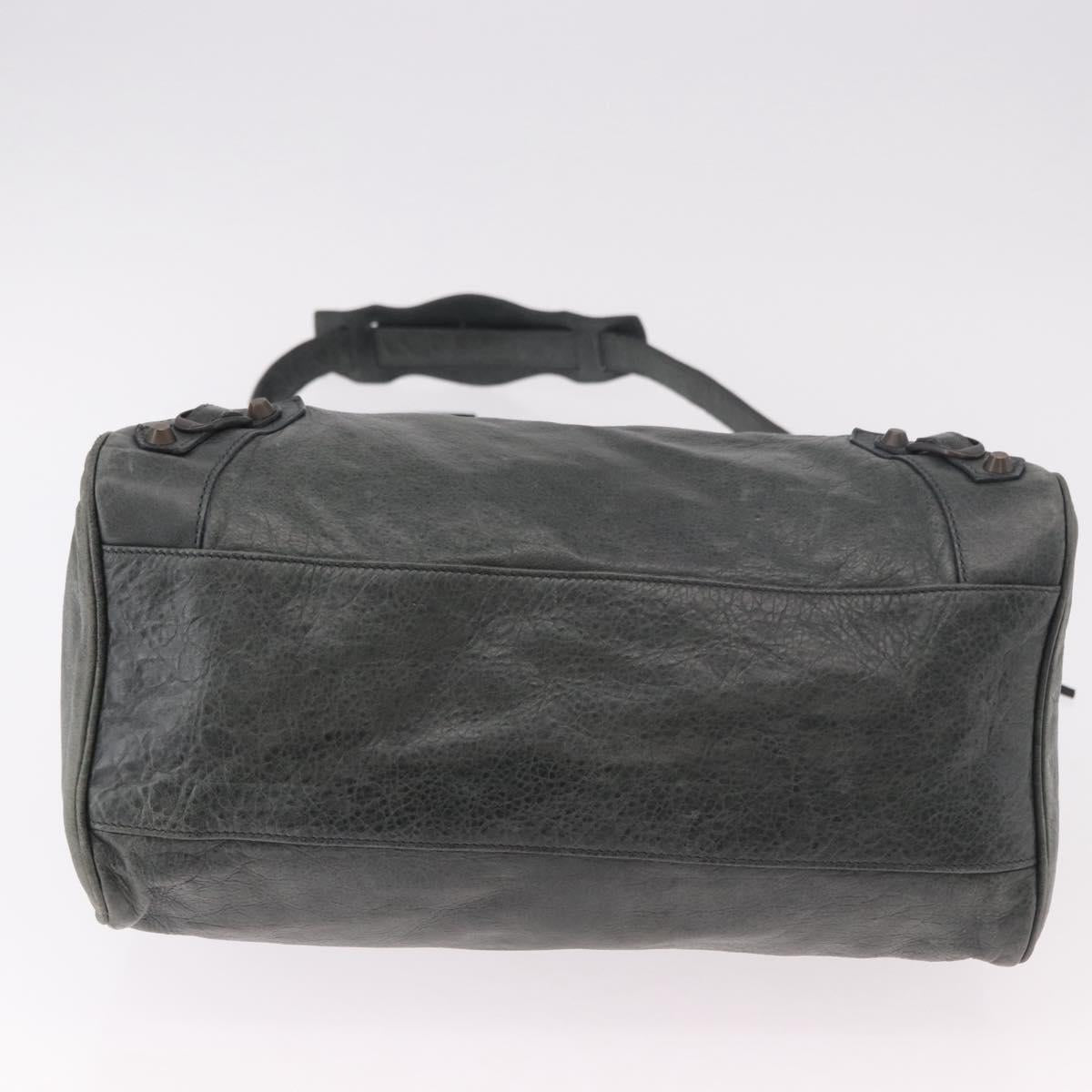 BALENCIAGA Vero Hand Bag Leather 2way Gray 235216 Auth 185366V