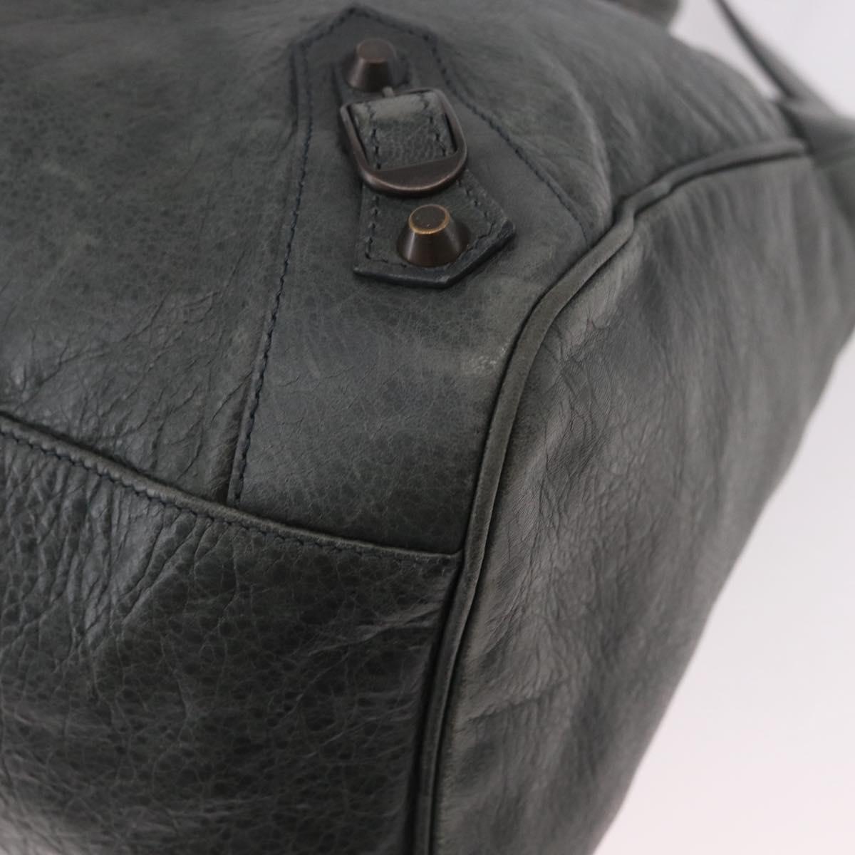 BALENCIAGA Vero Hand Bag Leather 2way Gray 235216 Auth 185366V