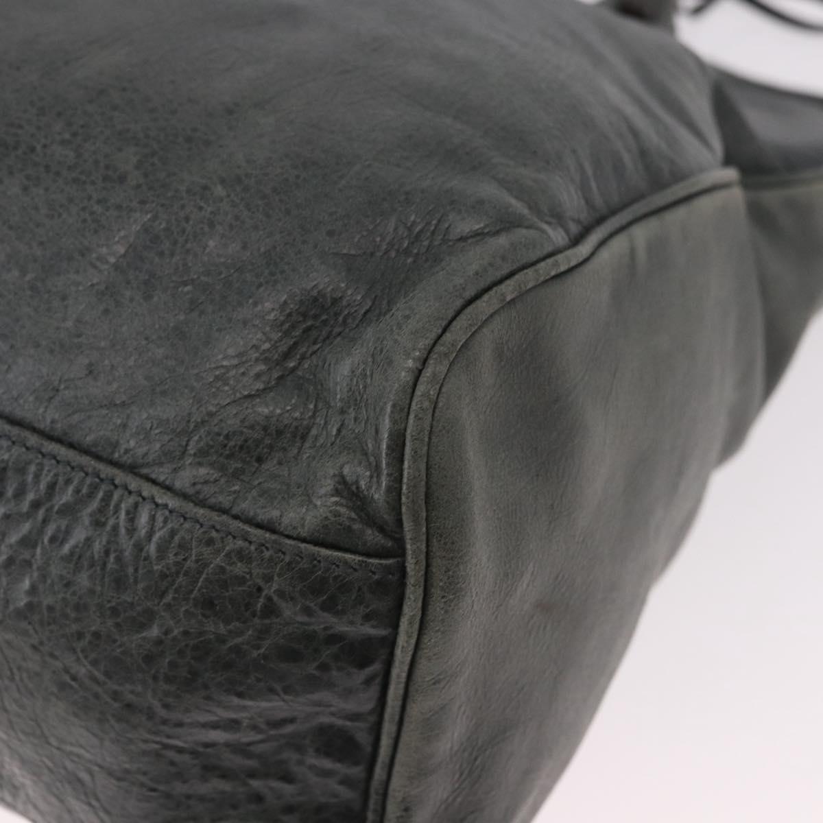BALENCIAGA Vero Hand Bag Leather 2way Gray 235216 Auth 185366V