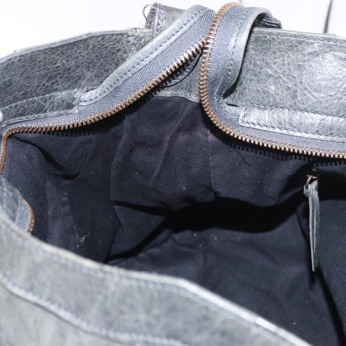 BALENCIAGA Vero Hand Bag Leather 2way Gray 235216 Auth 185366V