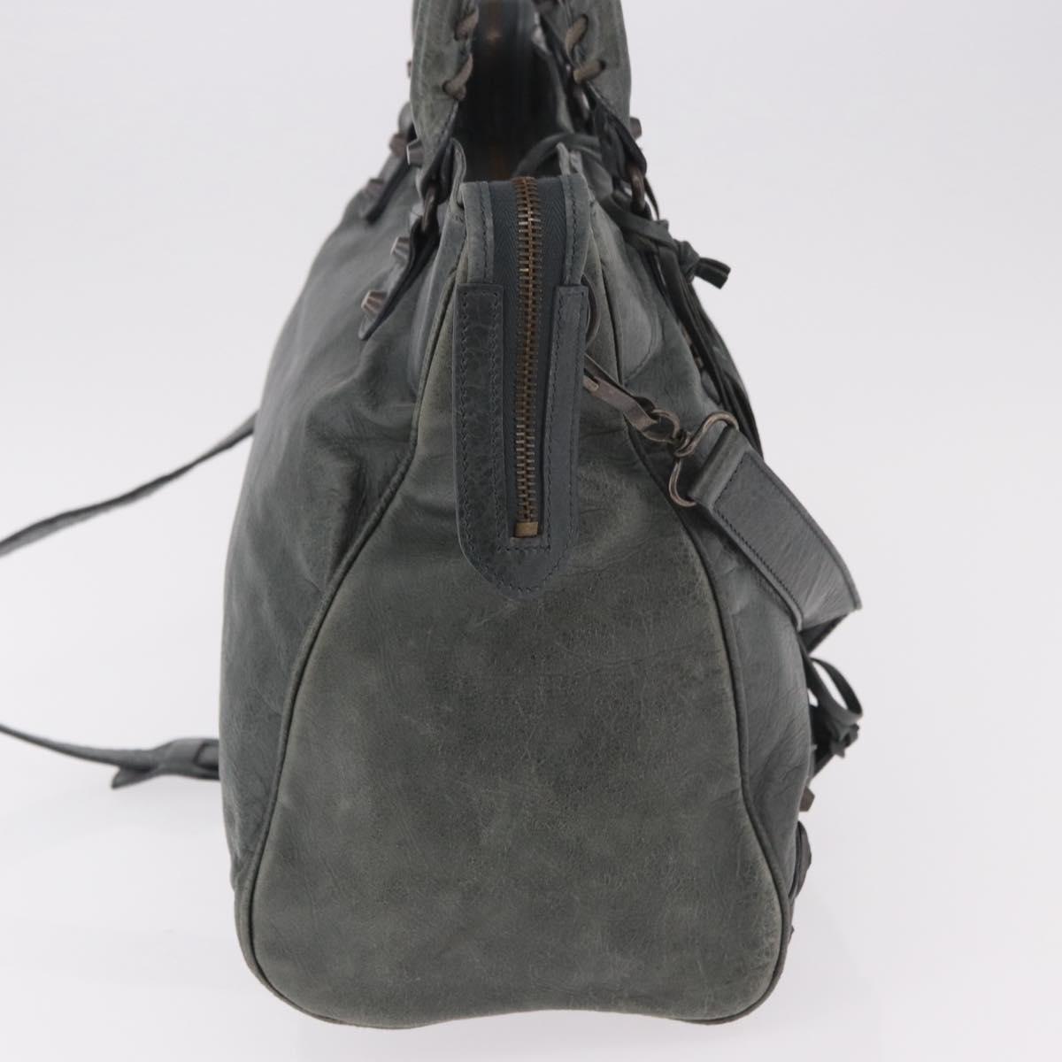 BALENCIAGA Vero Hand Bag Leather 2way Gray 235216 Auth 185366V