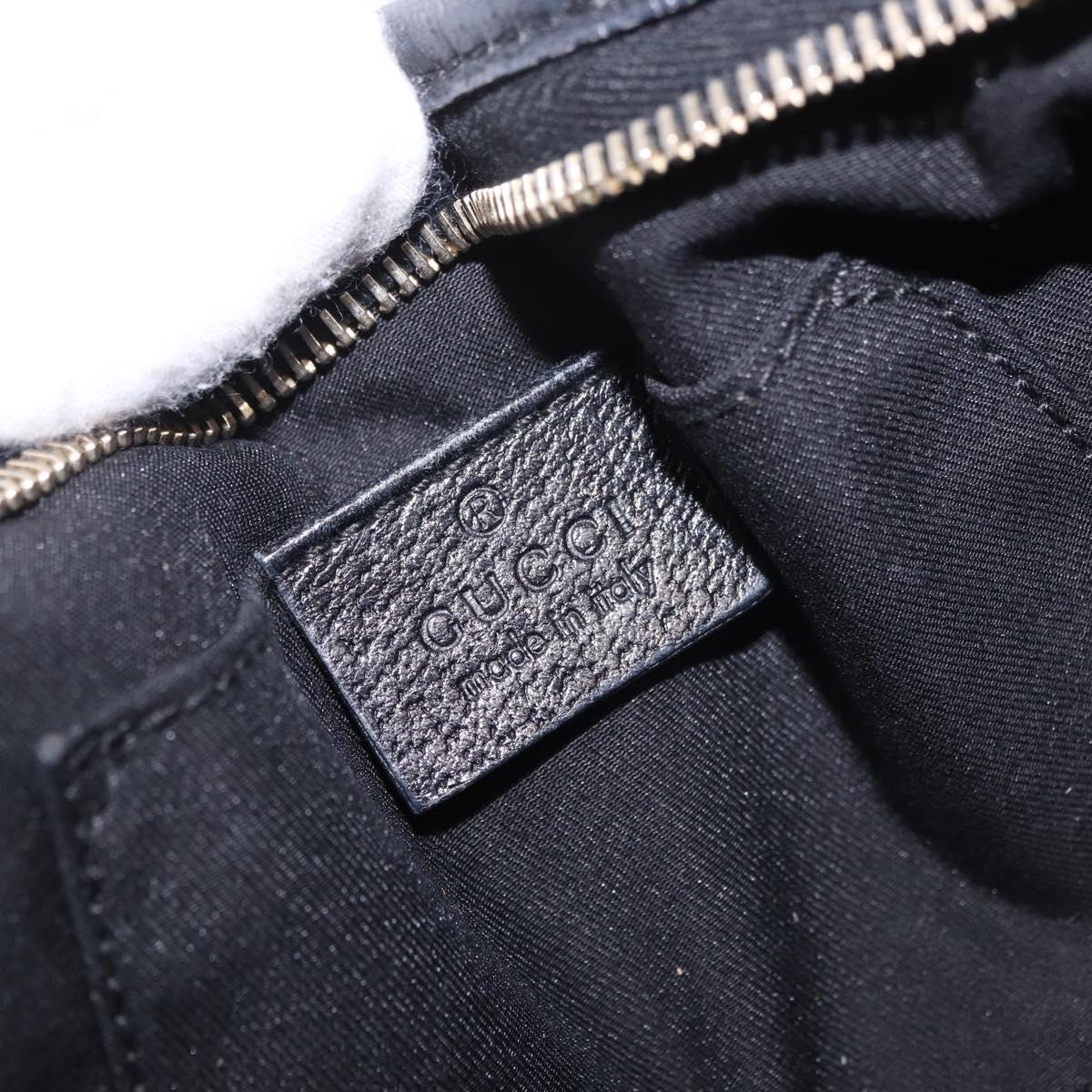 GUCCI GG Canvas Shoulder Bag Black Gold 130939 Auth 185370V
