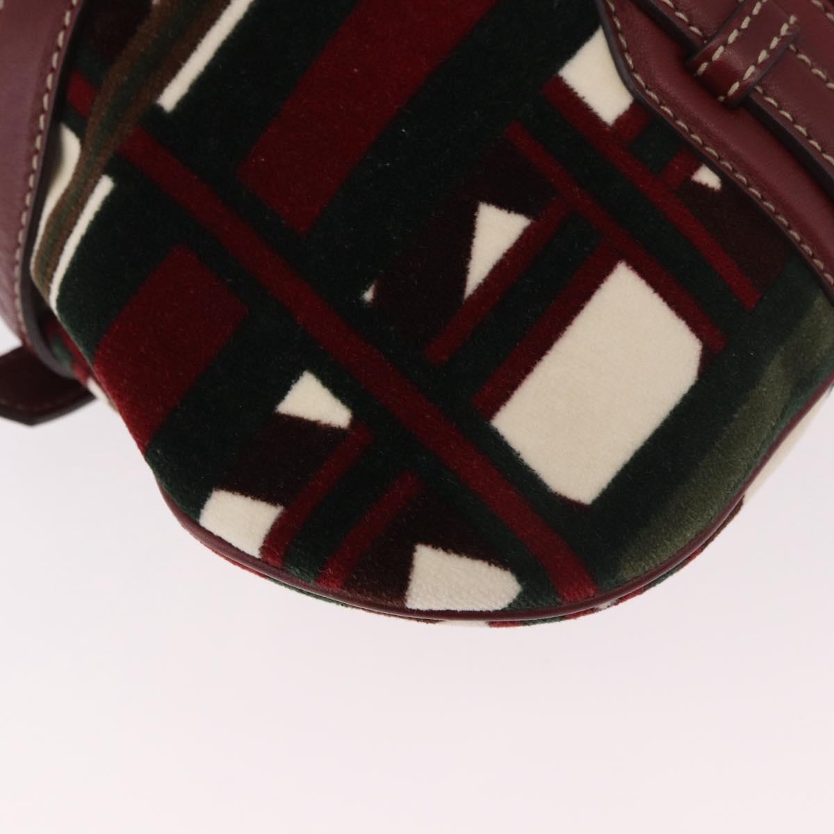 GUCCI Jackie Shoulder Bag Velor Green Gold 163804 Auth 185371SM