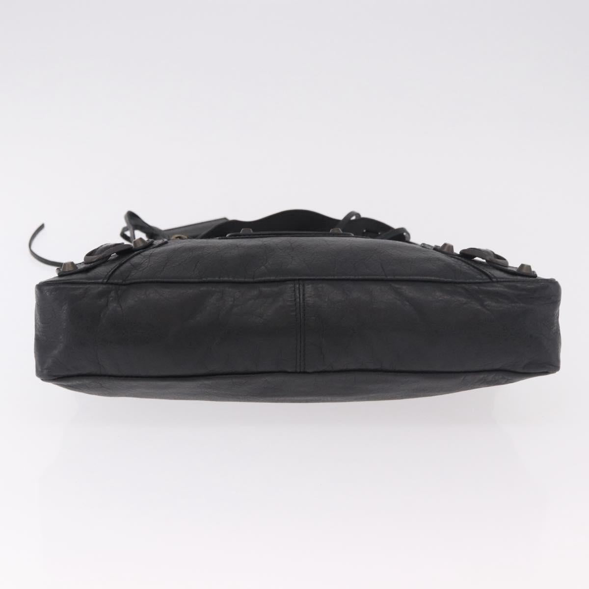 BALENCIAGA The First Hand Bag Leather 2way Black 103208 Auth 185399SAM
