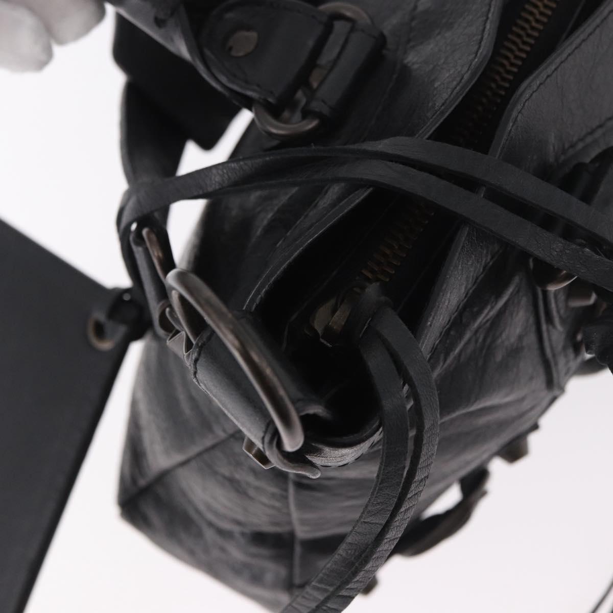 BALENCIAGA The First Hand Bag Leather 2way Black 103208 Auth 185399SAM