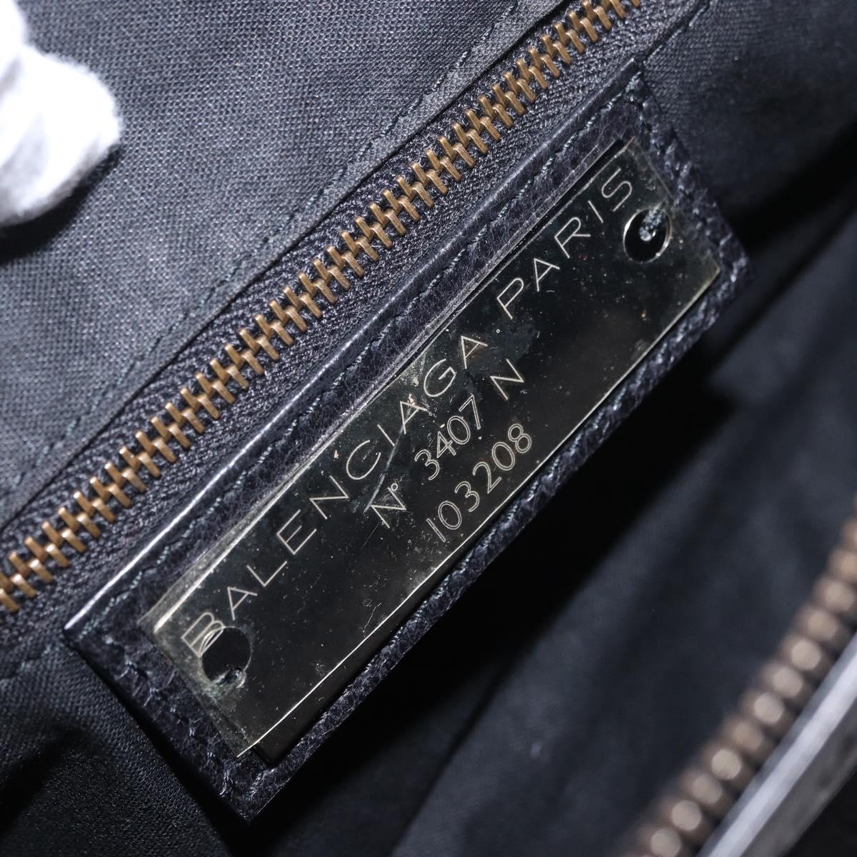 BALENCIAGA The First Hand Bag Leather 2way Black 103208 Auth 185399SAM