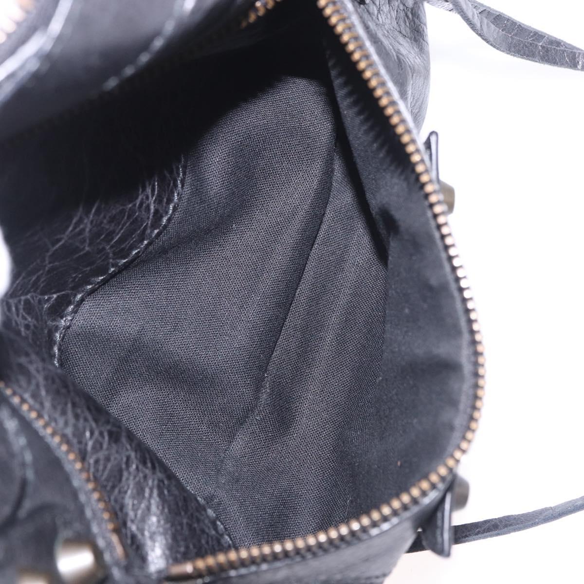 BALENCIAGA The First Hand Bag Leather 2way Black 103208 Auth 185399SAM