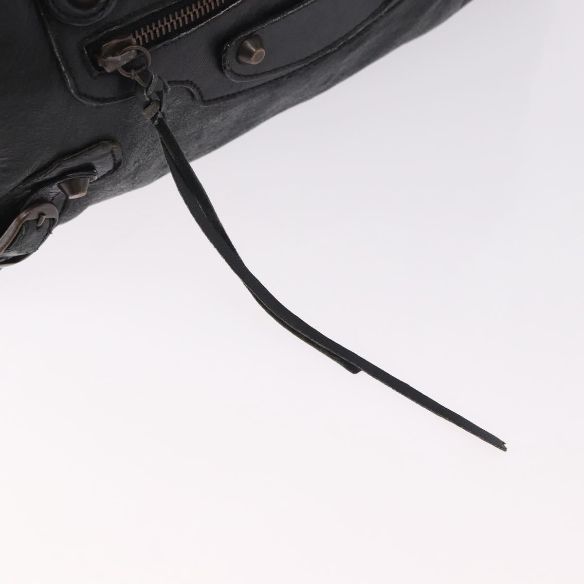 BALENCIAGA The First Hand Bag Leather 2way Black 103208 Auth 185400V