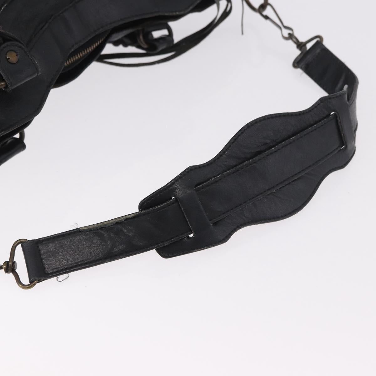 BALENCIAGA The First Hand Bag Leather 2way Black 103208 Auth 185400V