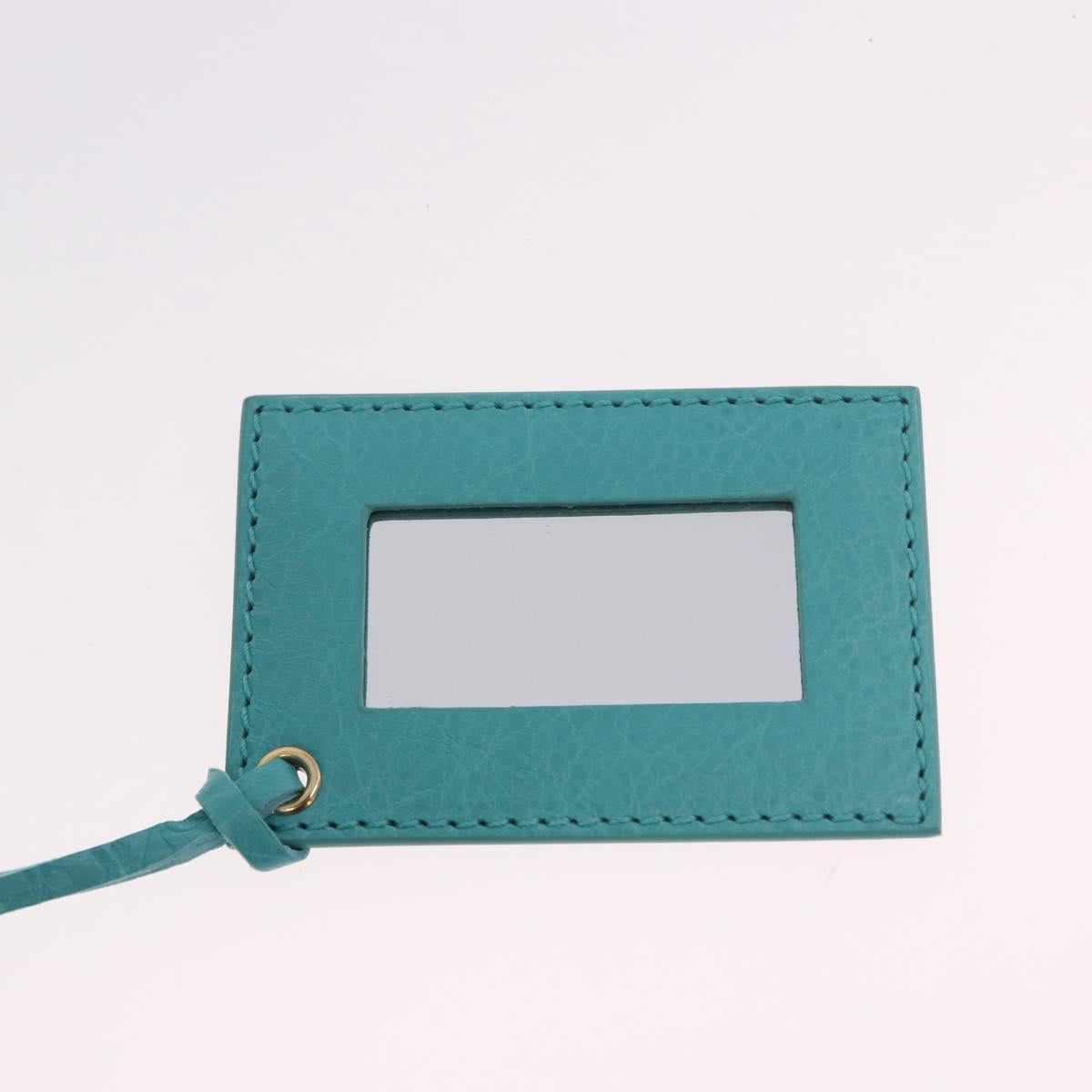 BALENCIAGA Giant Mini City Bag Leather 2way Turquoise Blue 309544 Auth 185402SAM