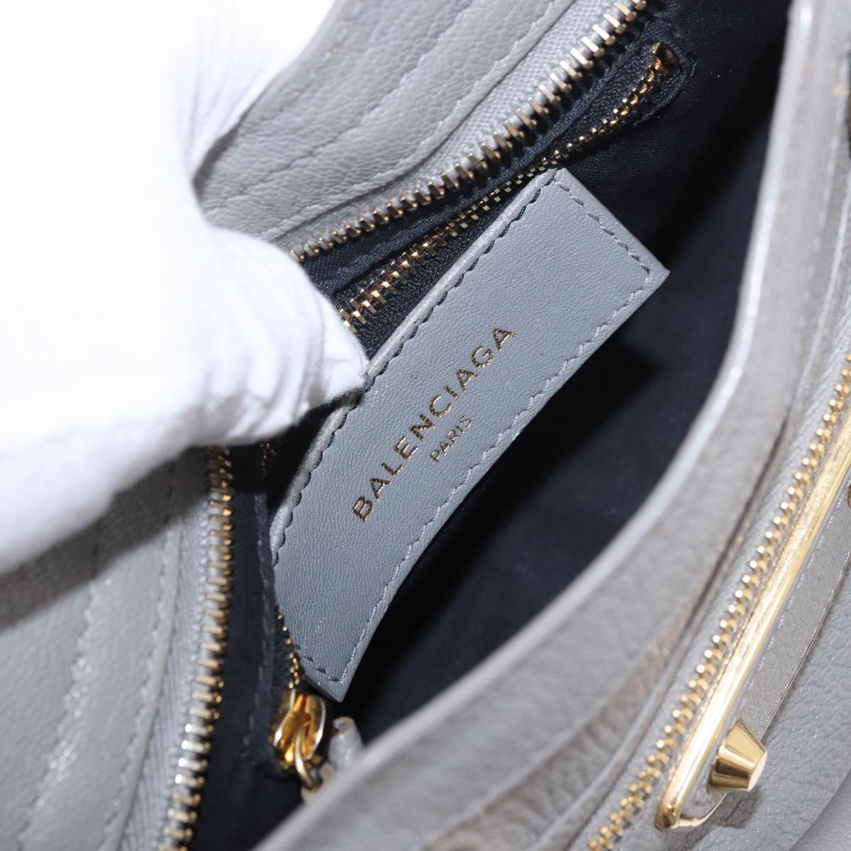 BALENCIAGA Classic Metallic Edge Mini City 2way Gray 390160 Auth 185404SAM
