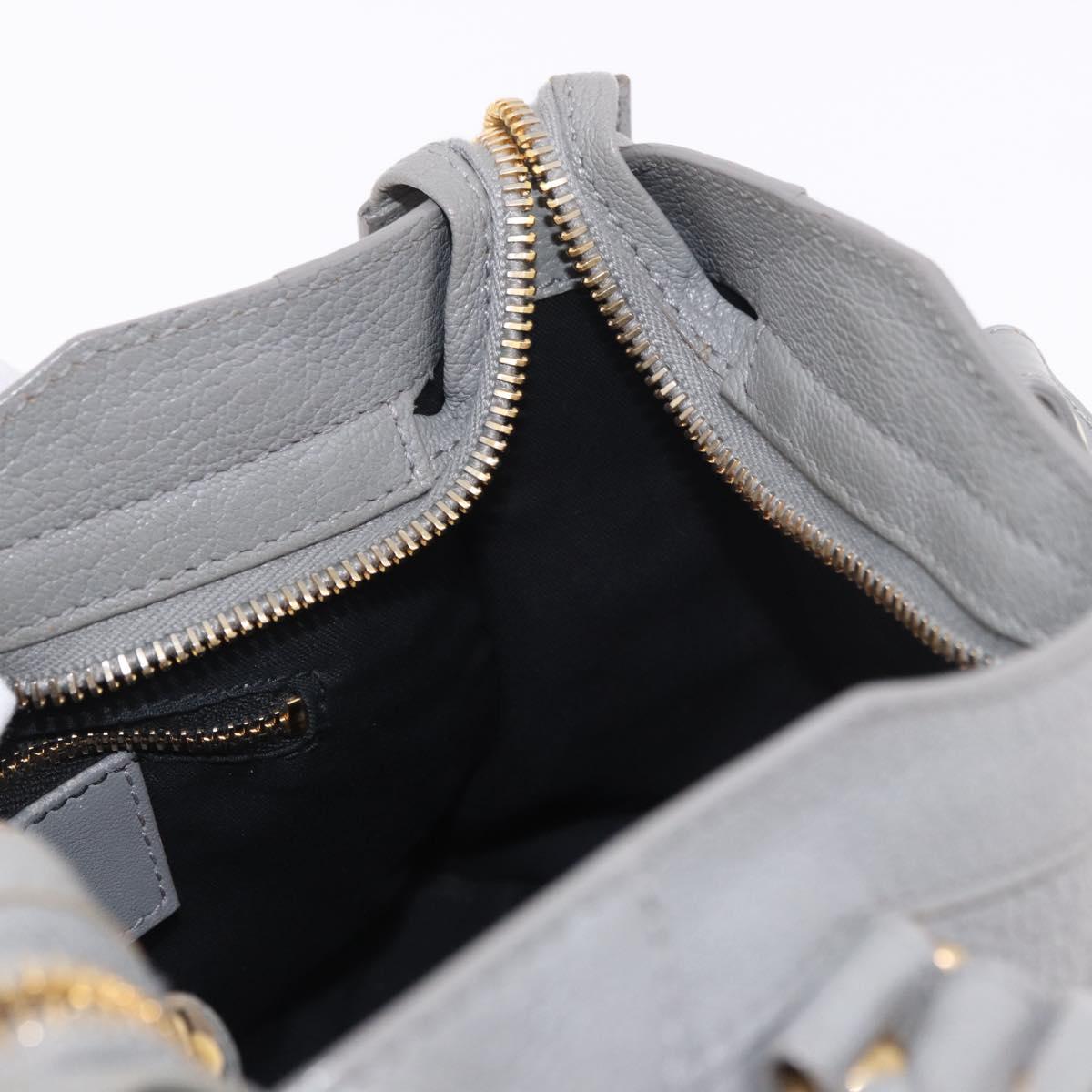 BALENCIAGA Classic Metallic Edge Mini City 2way Gray 390160 Auth 185404SAM
