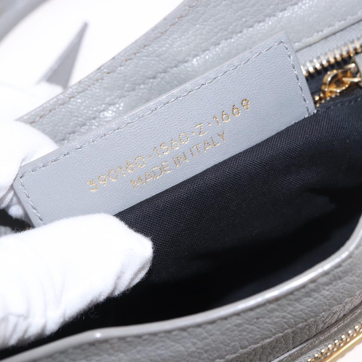 BALENCIAGA Classic Metallic Edge Mini City 2way Gray 390160 Auth 185404SAM