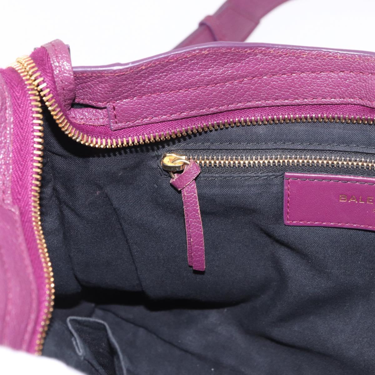 BALENCIAGA Classic Metallic Edge City S 2way Purple 432831 Auth 185405SAM