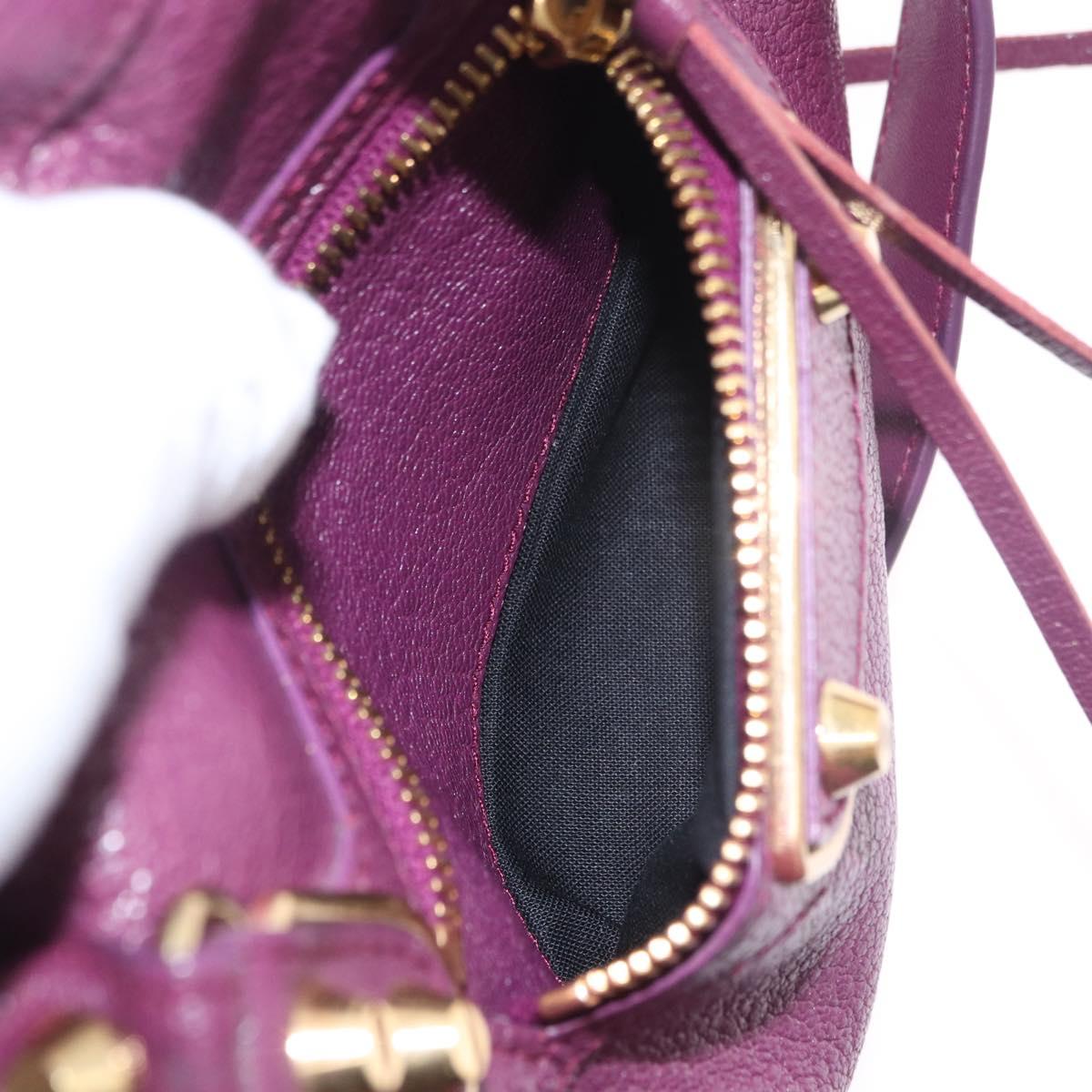 BALENCIAGA Classic Metallic Edge City S 2way Purple 432831 Auth 185405SAM