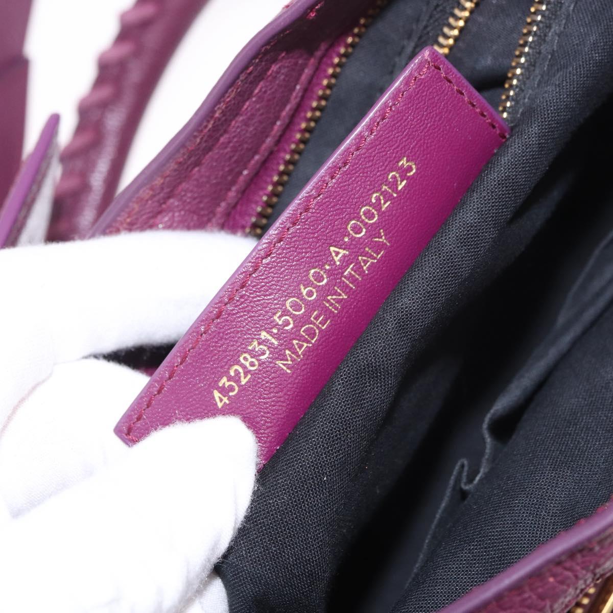 BALENCIAGA Classic Metallic Edge City S 2way Purple 432831 Auth 185405SAM