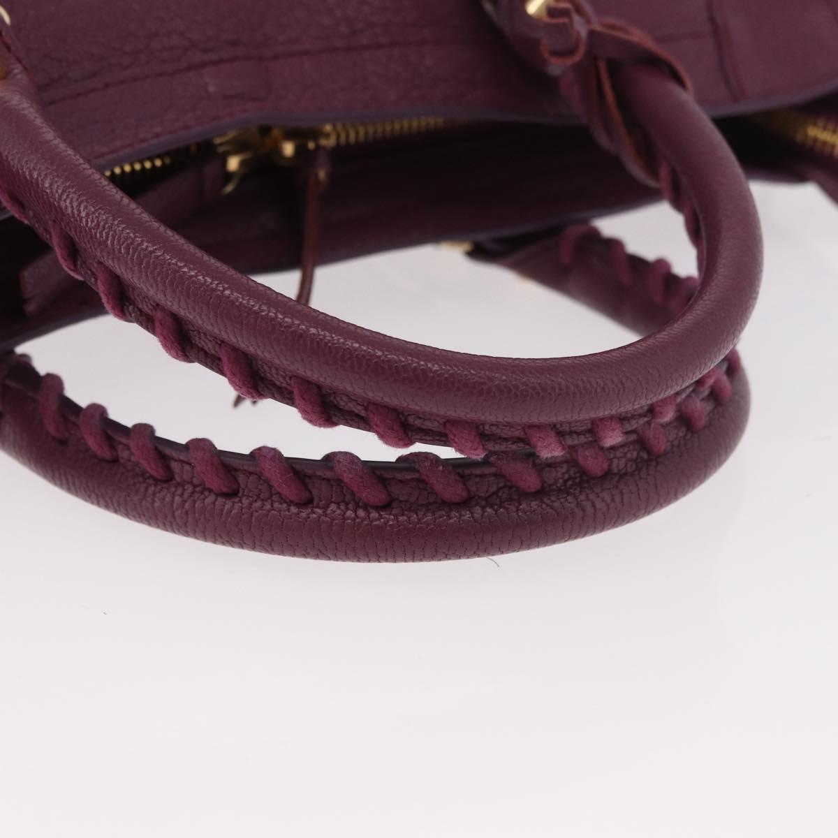 BALENCIAGA Classic Metallic Edge City S 2way Purple 432831 Auth 185405SAM