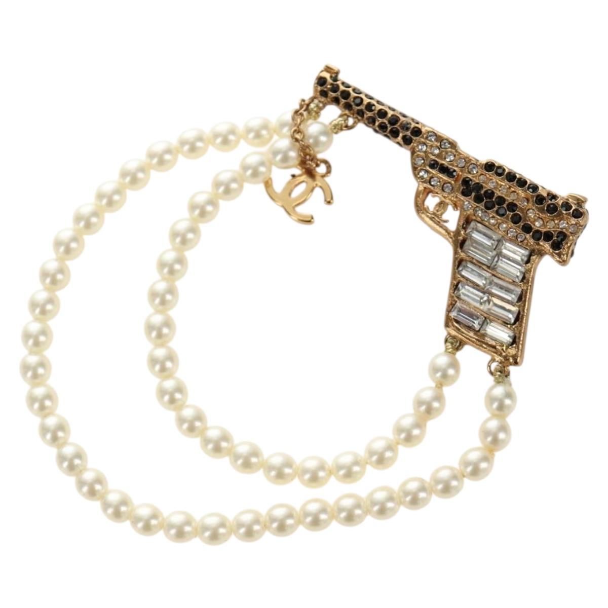 CHANEL Brooch metal Gold Tone CC Auth 185416SM