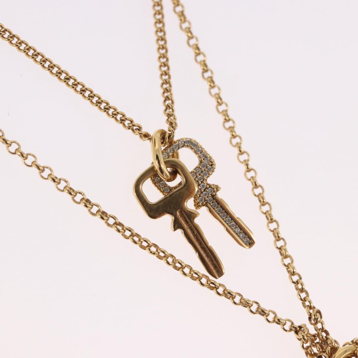LOUIS VUITTON LV Padlock Necklace metal Gold M01593 LV Auth 185417SAM