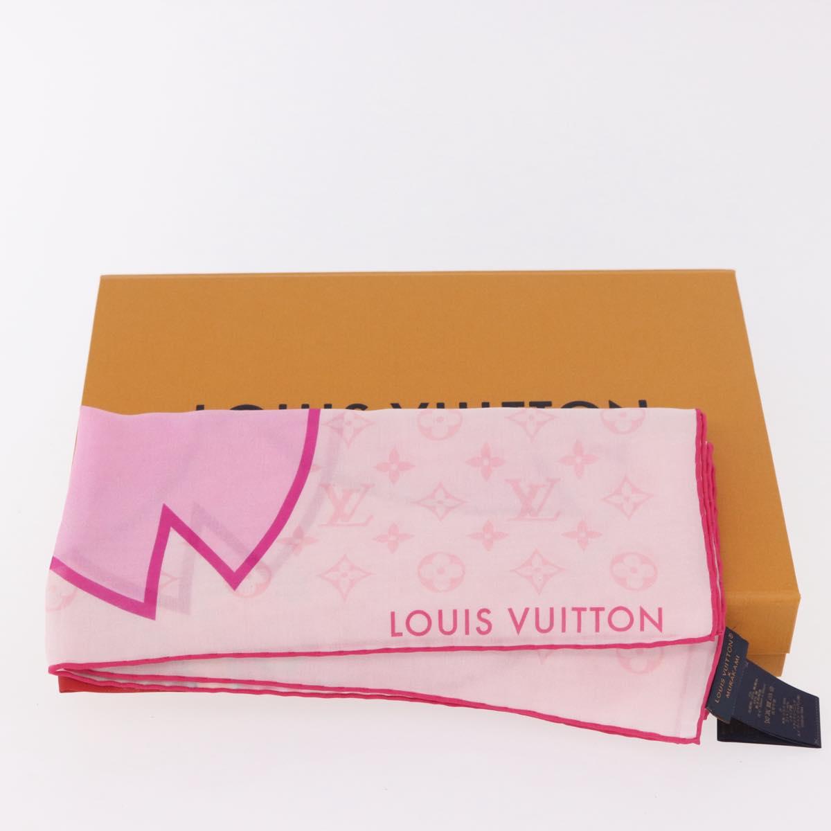 LOUIS VUITTON Monogram Cherry LVxTM Carre 55 Scarf Pink M96088 LV Auth 185418SM