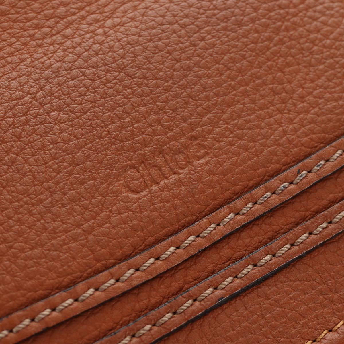 Chloe Marcie Hand Bag Leather 2way Brown Gold Auth 185421V
