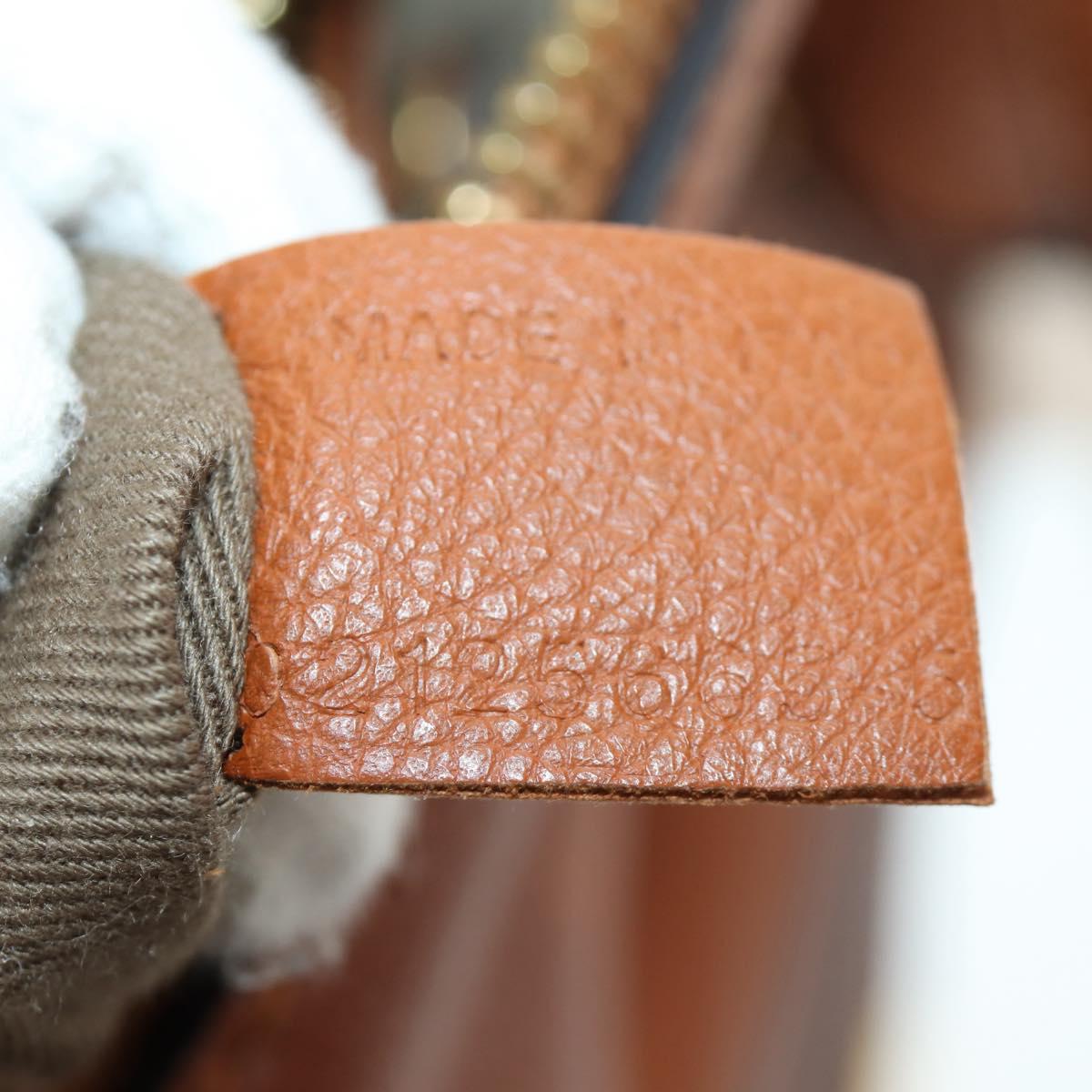 Chloe Marcie Hand Bag Leather 2way Brown Gold Auth 185421V
