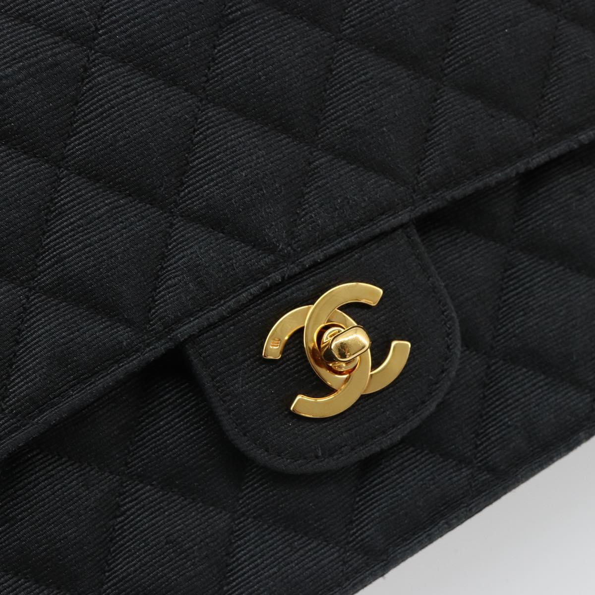 CHANEL Matelasse 25 Chain Shoulder Bag Denim Black Gold CC Auth 185437SAM