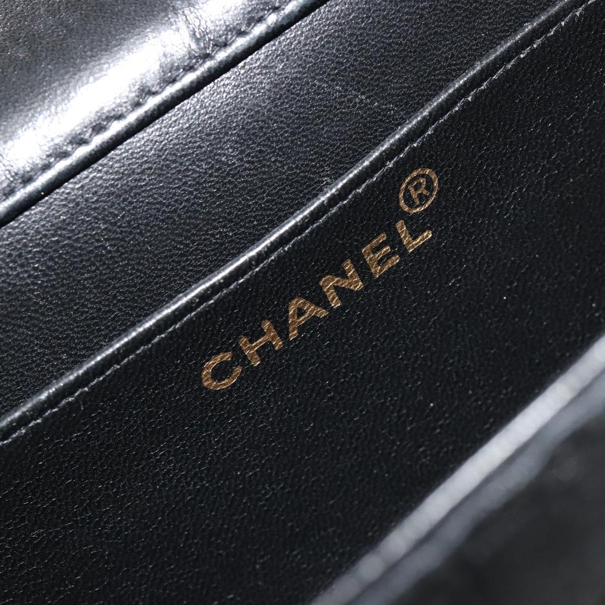 CHANEL Matelasse 25 Chain Shoulder Bag Denim Black Gold CC Auth 185437SAM