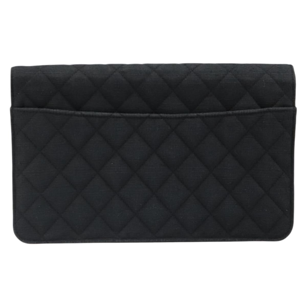 CHANEL Matelasse 25 Chain Shoulder Bag Denim Black Gold CC Auth 185437SAM