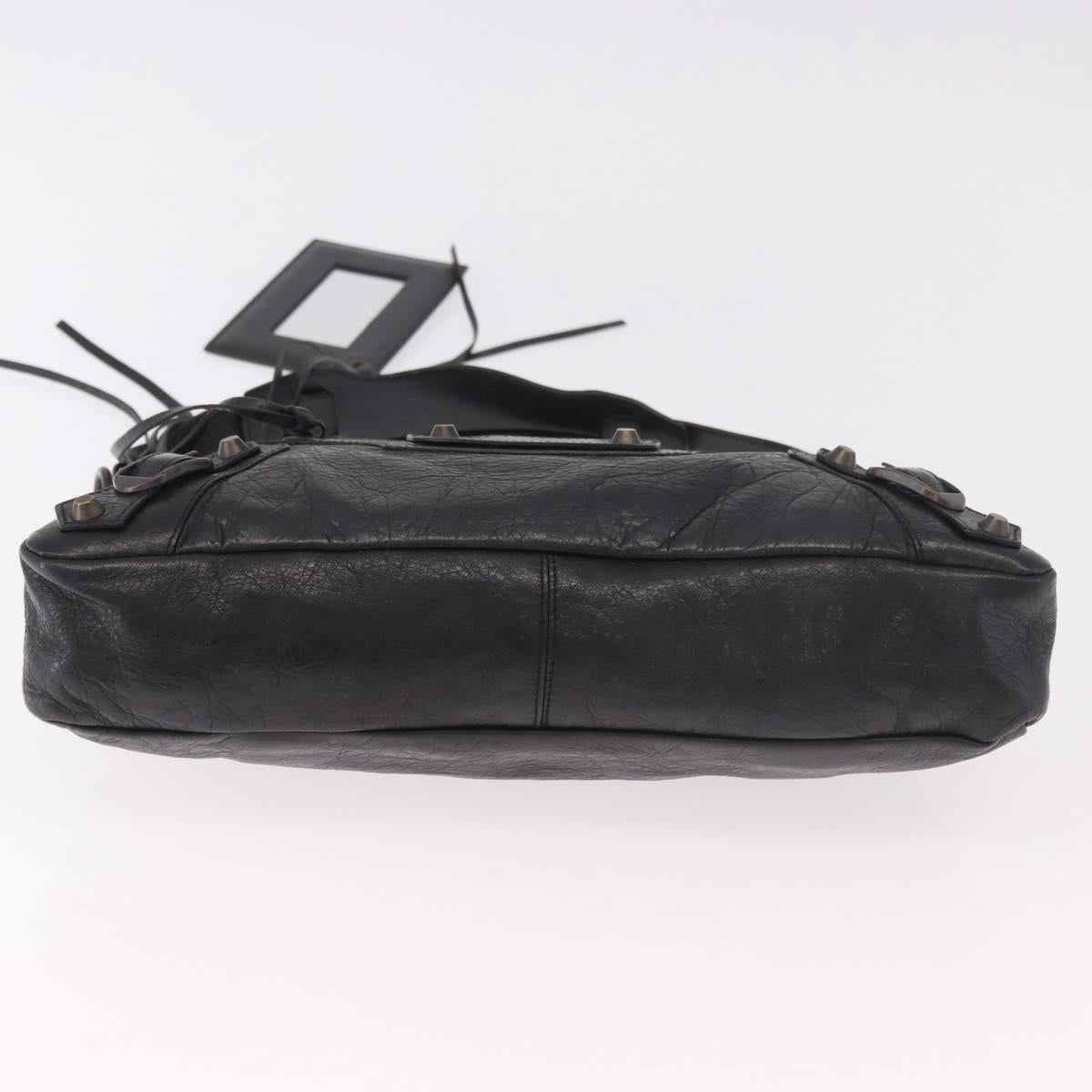 BALENCIAGA The First Hand Bag Leather 2way Black 103208 Auth 185447M