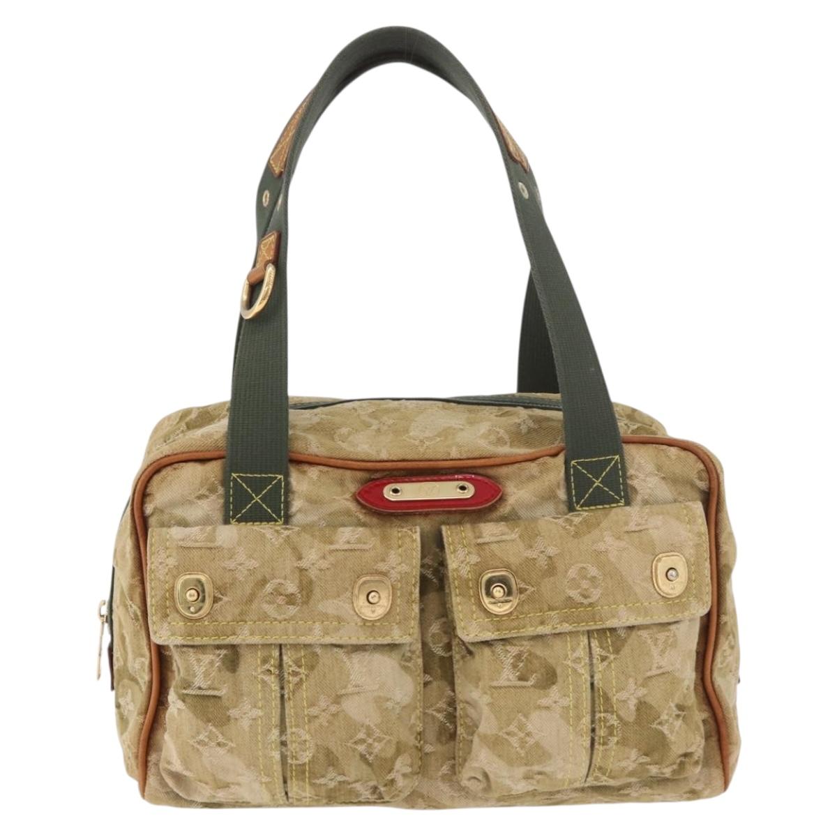 LOUIS VUITTON Monogram Fragrance Jasmine Hand Bag Khaki M95772 LV Auth 185452SAV