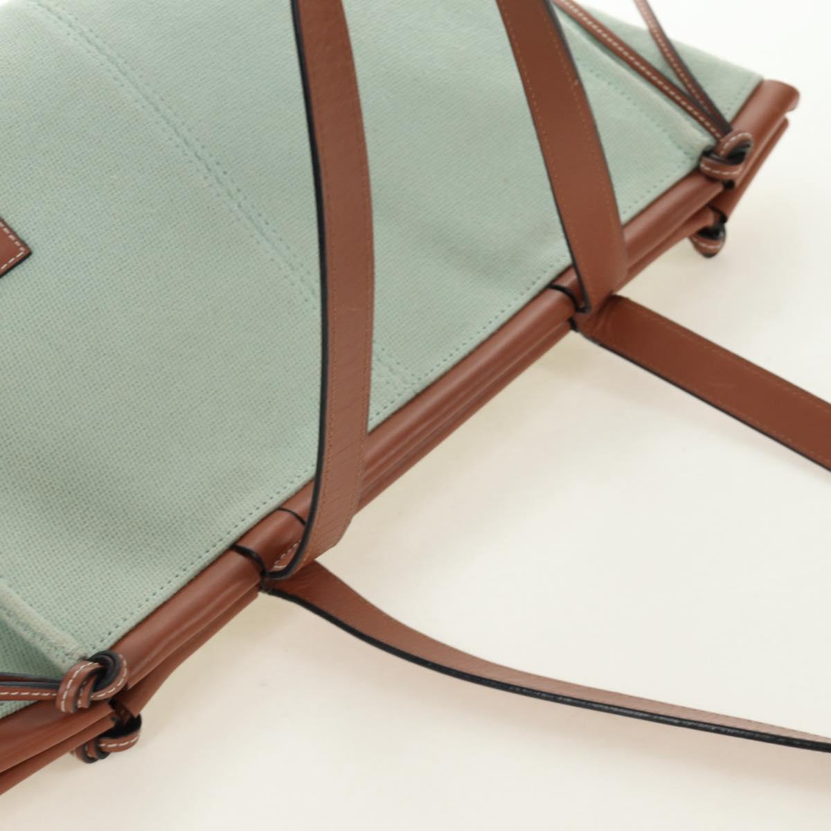 LOEWE Cushion Tote Bag Canvas Green Auth 185464V