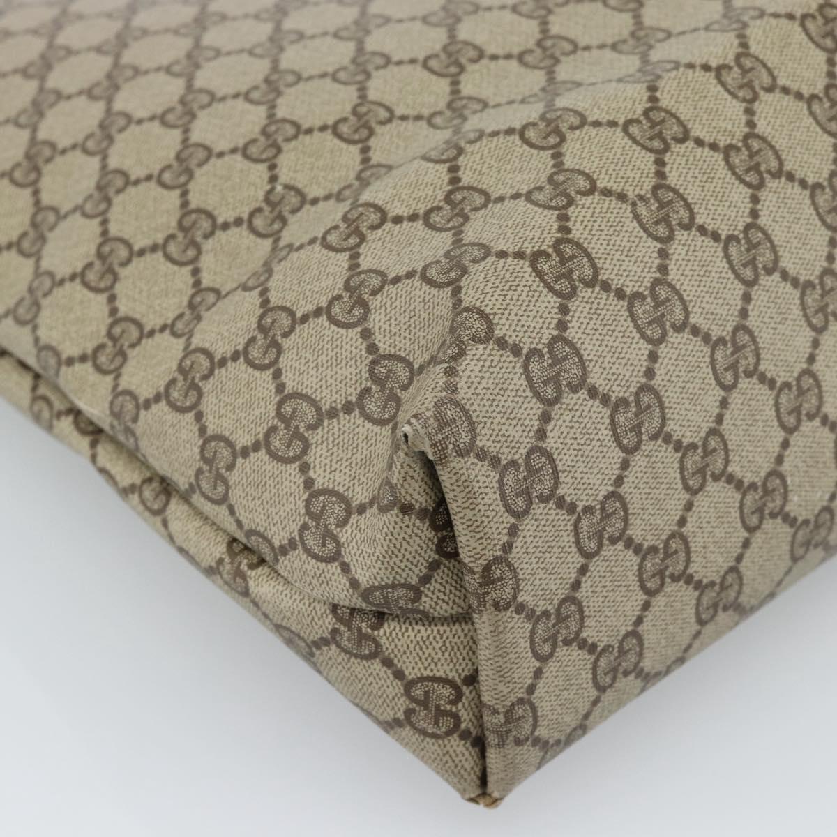 GUCCI GG Supreme Web Sherry Line Tote Bag PVC Beige 41 004 4465 Auth 185466