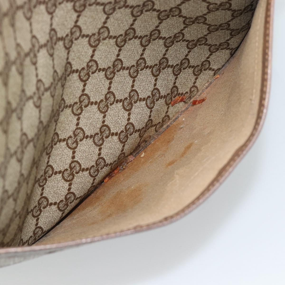GUCCI GG Supreme Web Sherry Line Tote Bag PVC Beige 41 004 4465 Auth 185466