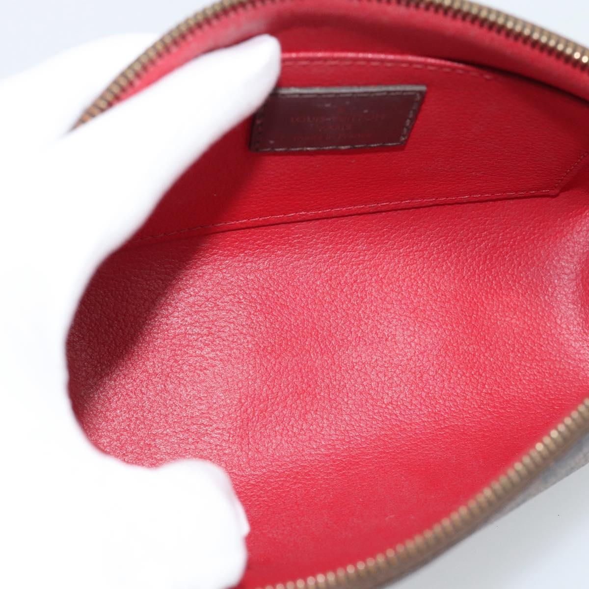 LOUIS VUITTON Damier Ebene Pochette Cosmetic PM Pouch N47516 LV Auth 185472