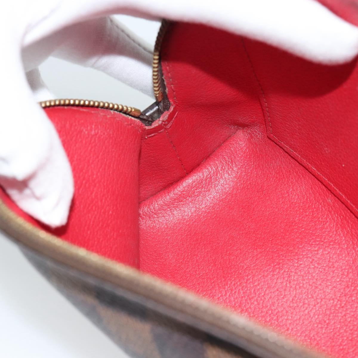 LOUIS VUITTON Damier Ebene Pochette Cosmetic PM Pouch N47516 LV Auth 185472