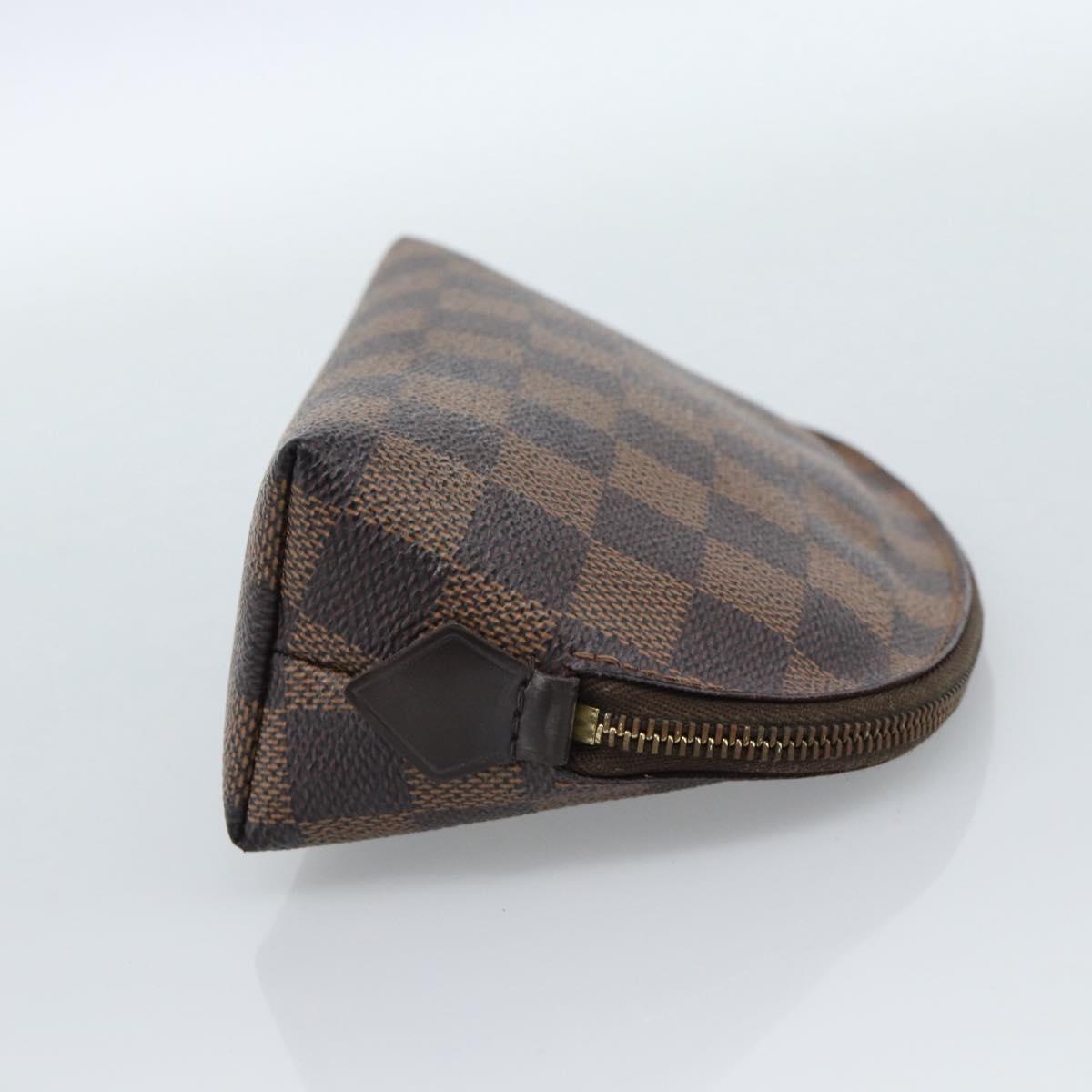 LOUIS VUITTON Damier Ebene Pochette Cosmetic PM Pouch N47516 LV Auth 185472