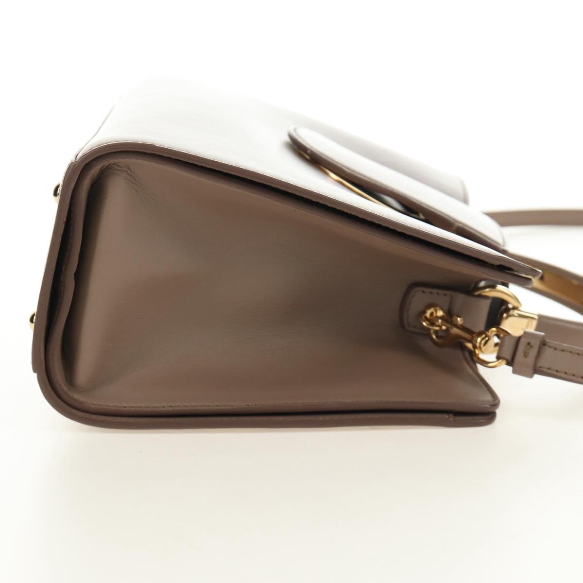 Salvatore Ferragamo Gancini Hand Bag Leather 2way Auth 185475V