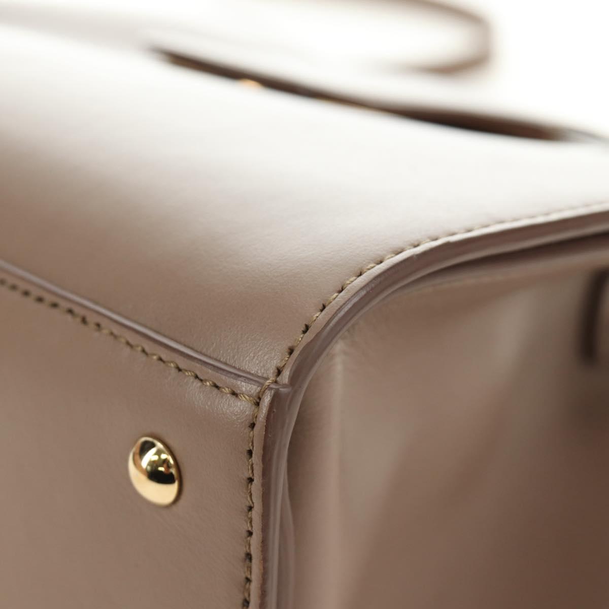 Salvatore Ferragamo Gancini Hand Bag Leather 2way Auth 185475V