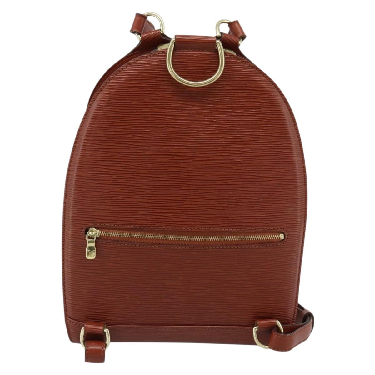 LOUIS VUITTON Epi Mabillon Backpack Brown M52233 LV Auth 185479
