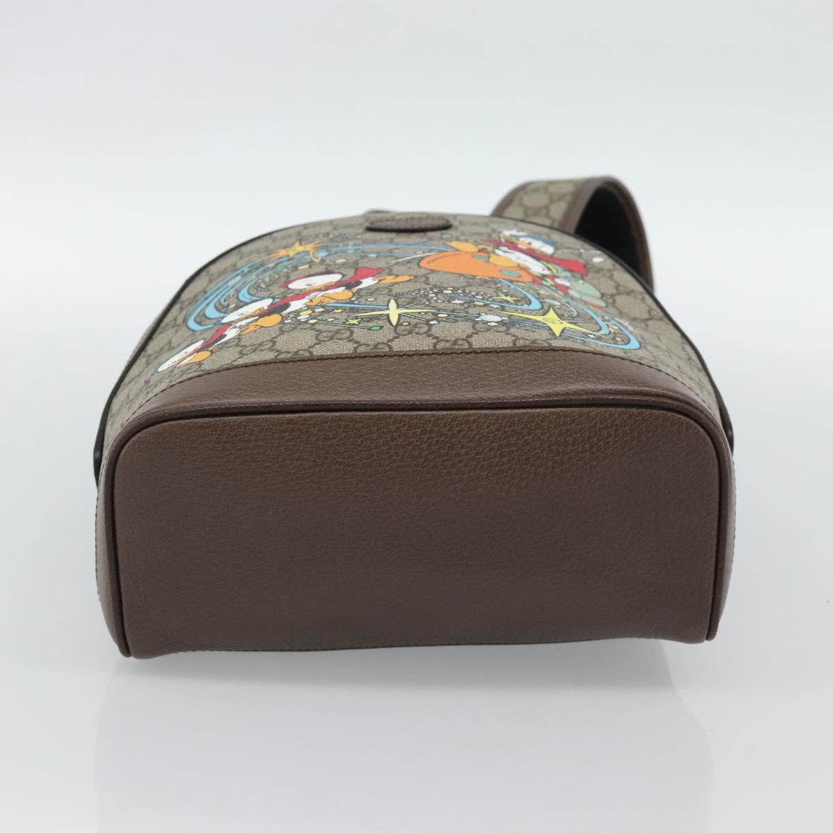 GUCCI GUCCI x Disney GG Supreme Backpack PVC Beige 552884 Auth 185480M