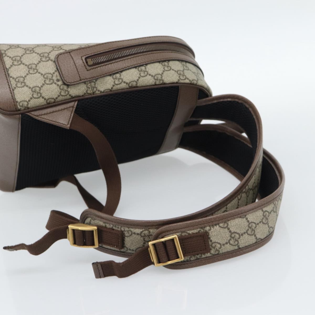 GUCCI GUCCI x Disney GG Supreme Backpack PVC Beige 552884 Auth 185480M
