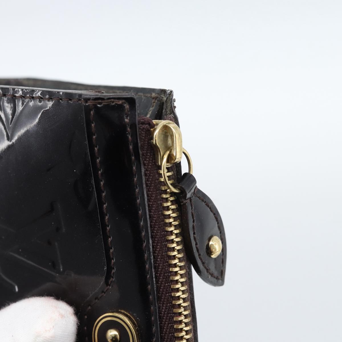LOUIS VUITTON Monogram Vernis Trousse Cosmetics Amarante M93564 LV Auth 185484