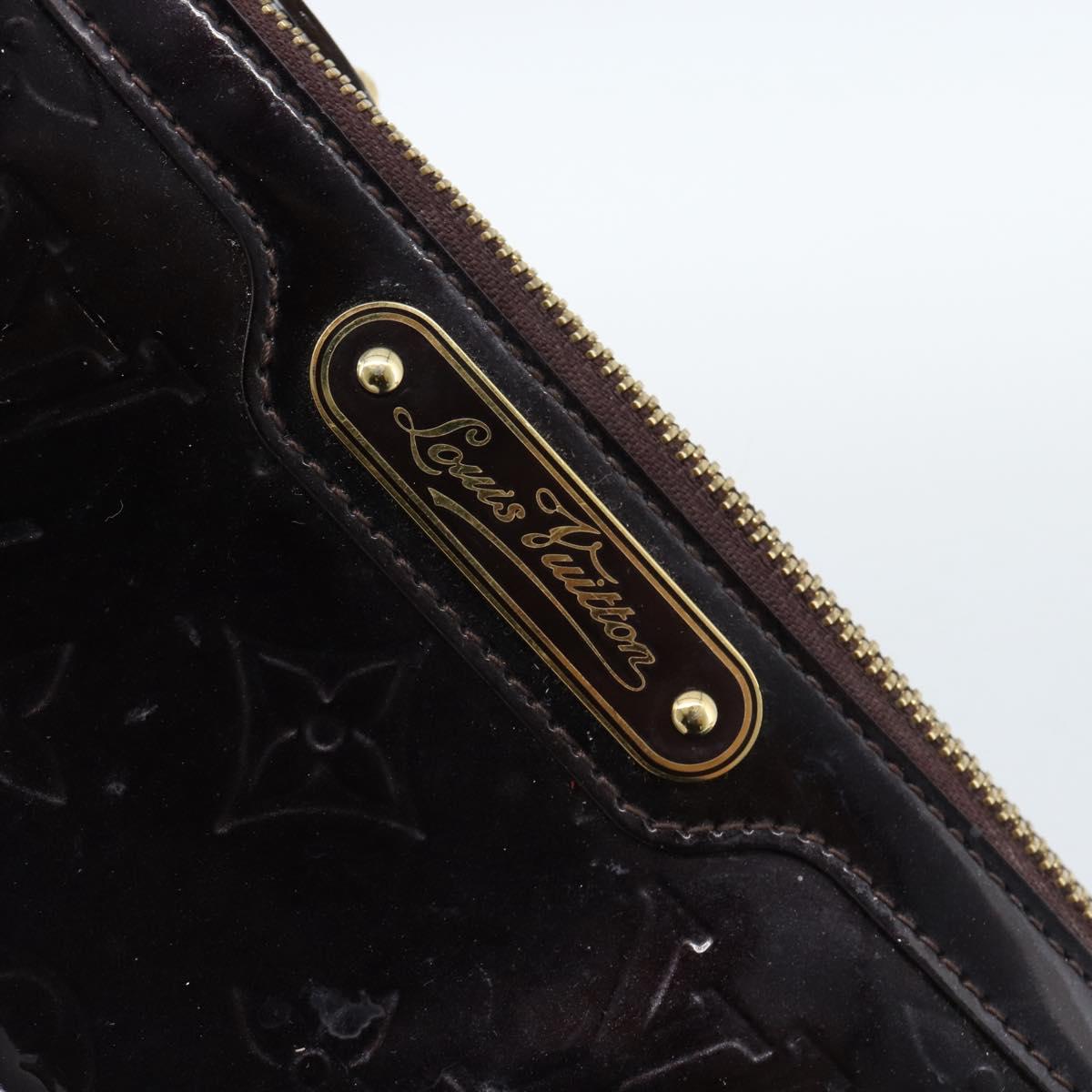 LOUIS VUITTON Monogram Vernis Trousse Cosmetics Amarante M93564 LV Auth 185484