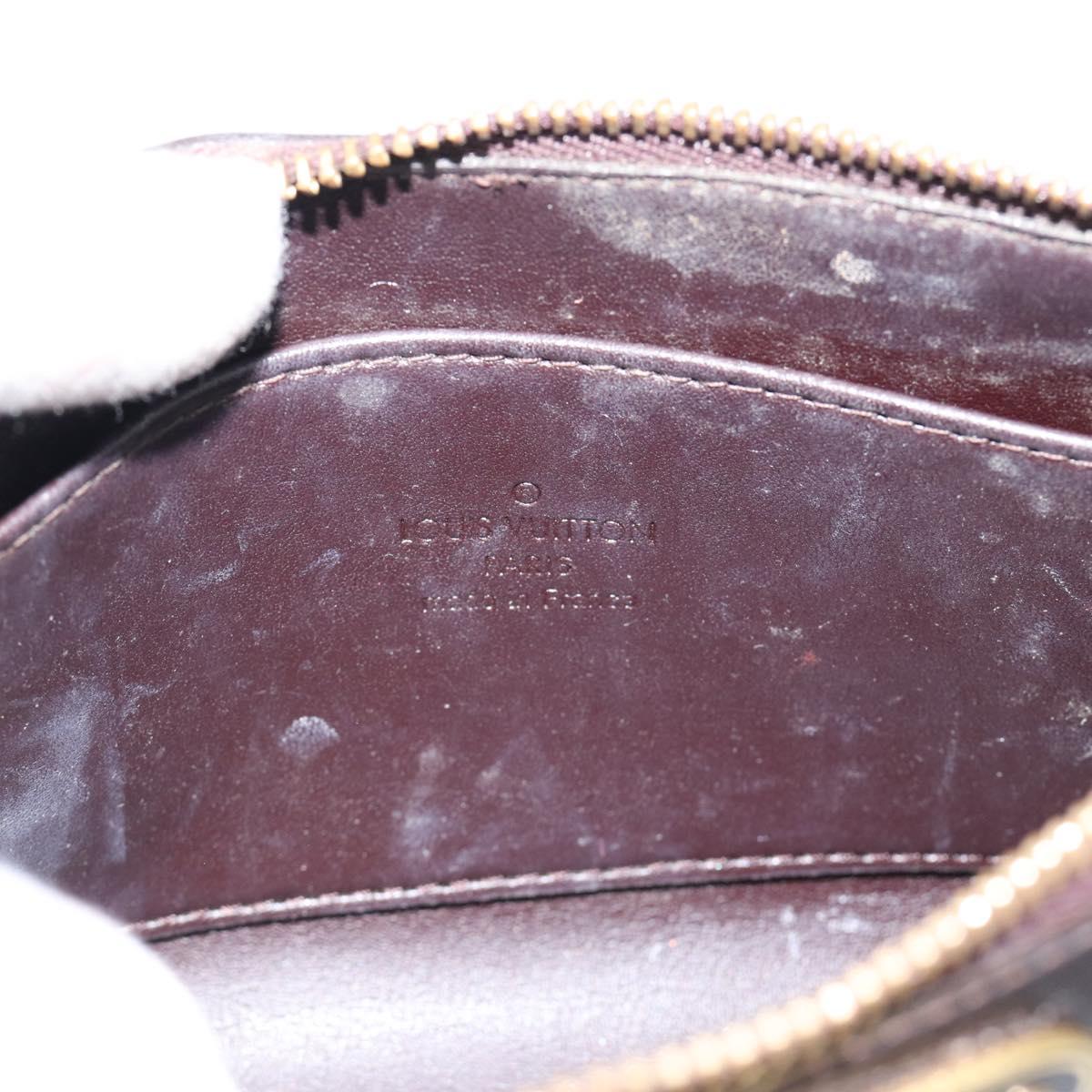LOUIS VUITTON Monogram Vernis Trousse Cosmetics Amarante M93564 LV Auth 185484